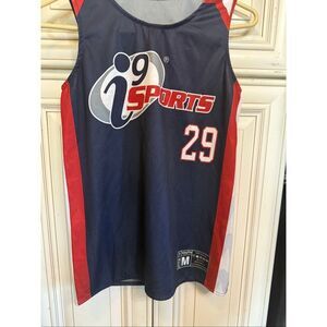 i9 Sports Youth Dry Excel #29 Reversible Basketball Jersey Navy Gray Medium